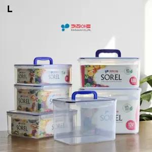 (12L) 키친아트 투명 김치통/밀폐/깊은/파김치통/누름/김치용/용기/용품/리트/누름판/락투/보관/김장통
