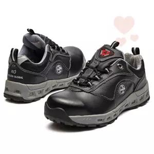 [코오롱글로벌] 시크블랙 발편한작업화 통기성좋은안전화 볼넓은안전화
