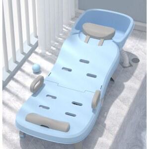 접이식 성인 샴푸 배드 머리감는 간이 샤워 목욕 블루 의자