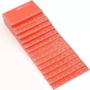 15pcs 미터법 설정 블록-라우터 및 테이블 톱 목공용 알루미늄 정밀 높이 게이지 액세서리 Orange