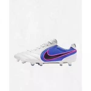 [나이키] 티엠포 리게라 프로 천연 잔디 로우 탑 클리트 축구화 - 화이트레이서 블루핑크 블라스트