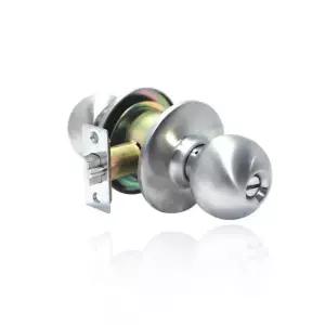 엔젤금속 원형 스텐 방문손잡이(욕실) 8302SS 방문실린더 도어록