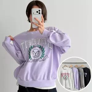 커밍 맨투맨 긴팔 BOX 여성 오버핏 티셔츠 (4컬러) 박시핏 빅사이즈