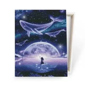 보석십자수 명화 풍경 신비한 바다고래 40x50