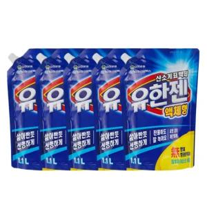 유한젠 산소계표백제 액체표백제 리필 1.1L 5개