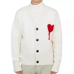 [아미] 빅하트 로고 울 가디건 크림 BFUKC006 018 154 58706226