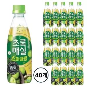 웅진 초록매실 스파클링 제로 350ml X 40개