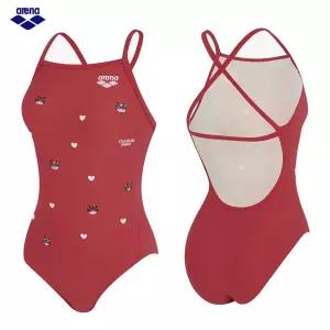 아레나 여자수영복 셔레이드쇼 원피스 싱글 크로스 스트랩백 A6SL1LO12_RED