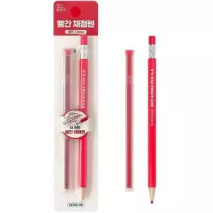 빨간 채점펜 세트 12개/체점펜/채점용/빨강색/색연필/체점/빨강/rn빨간/시험/채점/학교/낱색/연필/낱개