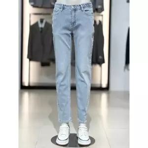 [바쏘옴므]블루 스트레치 워싱 면 스판 데님 팬츠 WSZ1PS83A BU