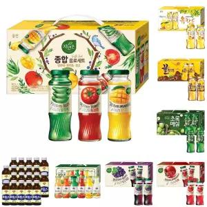 웅진 자연은 종합음료세트 180ml 12병/음료수/레몬/주스/쥬스/알로에/토마토/망고/과채/과즙/병문안/단체