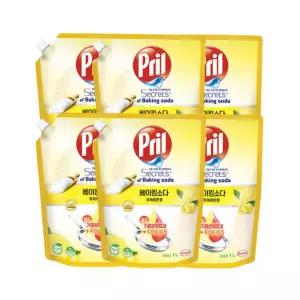 프릴 고농축 주방세제 베이킹소다 리필 레몬향