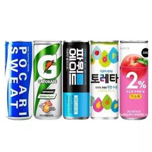 이온음료 모음5종 240ml(포카리6캔 +게토레이6캔+파워6캔+토레타6캔+2%부족할 6캔 ) (총30캔)