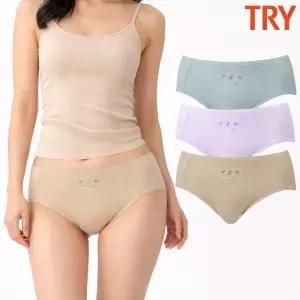 트라이 여성면스판팬티 60수 베라 면스판 삼각 편안한 국산 3매 세트
