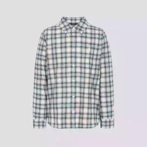 빈폴 레이디스 기모 체크 레귤러핏 셔츠 - 스카이 블루 BF5964C12Q