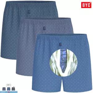 BYC원형모형패턴 그물망 브리프내장 더블박서3매입MCW6014