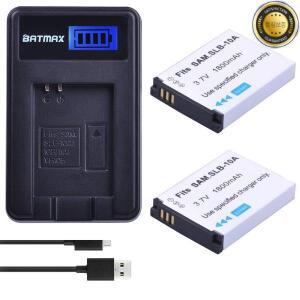 Batmax SLB-10A Bateria SLB 10A 배터리 + LCD 충전기 삼성 P800 PL50 SL420 WB700