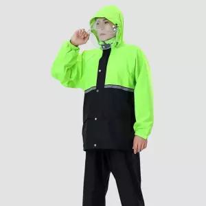 오토바이 바이크 자전거 배달 형광 우비 LM-0373/라이더/남성/비옷/캠핑용/방수/캠핑/세트/우의/다회용