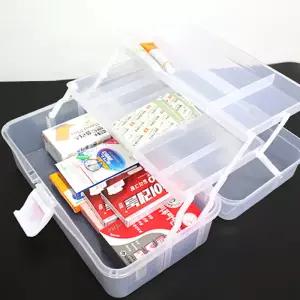 코스모 3단 투명 구급박스 구급상자 구급함 대형 휴대용 가정용