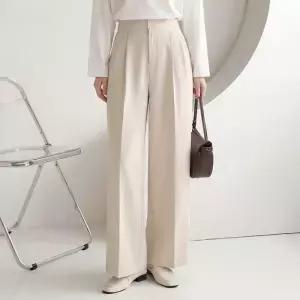 [올리비에스클로젯] 투버튼 뒷밴딩 와이드 팬츠_O2603PT038A