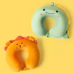 동물 캐릭터 목 베개 어린이 여행용 차량용 넥 쿠션 메모리폼 귀여운 디자인