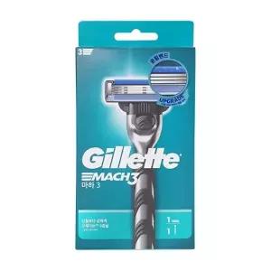질레트 마하3 매뉴얼 면도기 핸들 1입+ 면도날 1입
