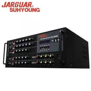 JARGUAR 4채널 블루투스 노래방앰프 PA-502BT 560W USB LE디스플레이 마이크단자4개 에코 음정조정 560와트
