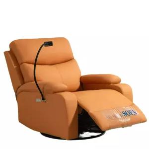 1인 전동 모션 소파 뷰티샵 리클라이너 쇼파 패디샵 오렌지 무빙 패브릭