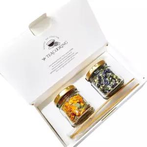 산해랑 수제 꽃차 선물세트 (메리골드7g+팬지5g) 차집게 포함