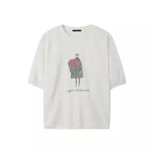 [하프클럽/르샵]프린팅 맨투맨 7부 티셔츠 (DQ2LW008A)