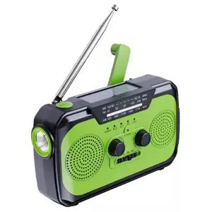 크랭크 라디오 등산 휴대용 재난 비상용  기상 2000mAh NOAA 태양열 충전 수동 및 USB AM/FM LED 손전등 독