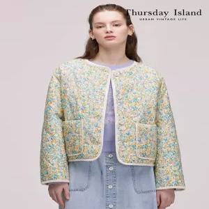 [써스데이아일랜드][Thursday Island] 플라워 패턴 퀼팅 점퍼(T242MJP131W)