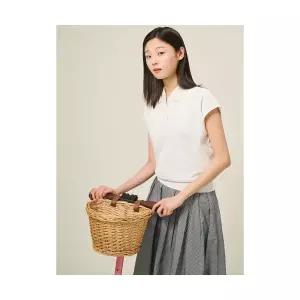 매장정품 BEANPOLE 빈폴 LADIES 피케 캡 슬리브 반소매 T칼라 티셔츠 화이트 (BF5342C731) BF5342C731 1308