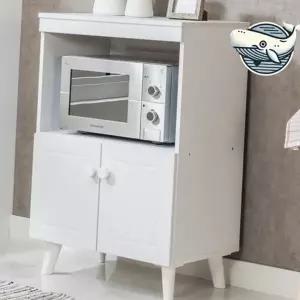 전자 레인지 선반 주방 밥솥 가전 전자 레인지 수납장 다용도 자취방 공간 가구 작은 소형 원룸 나무 1인