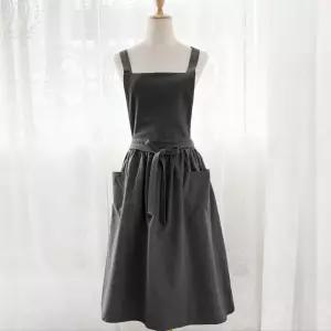 린넨원피스 앞치마 주방 카페 작업복