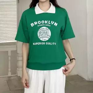 [올리비에스클로젯] 배색카라 반팔 맨투맨 티셔츠_O2604TS081B