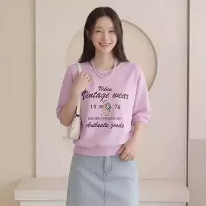 [올리비에스클로젯] 빈티지 베어 반팔 맨투맨_O2604TS086B