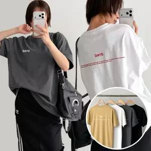 심플데이 BOX 여성 오버핏 반팔 티셔츠 (4컬러) 박스티 빅사이즈