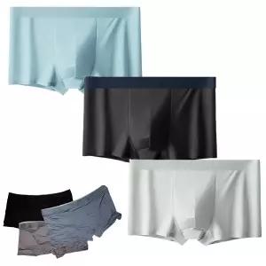 남성 시원실크 사각 드로즈 여름 향균 팬티