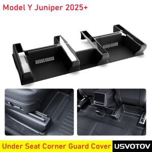 테슬라 모델 Y 주니퍼 2025 2026 TPE 시트 아래 코너 가드 시트 슬라이드 레일 보호 커버 안티킥 플로킹 액