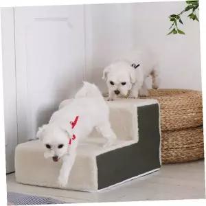 애완동물 이동보조 미끄럼방지 이단 스텝 고급형 침대 소파 오르내림 안전 보조계단