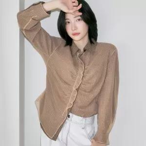 주크 [정상가 259,000]쥬크 매쉬 레이어드 체크 셔츠 Z254MSC014