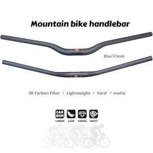 최신형 클라이밍 자전거 레이스 매트 3K 풀 카본 파이버 핸들바 90mm 라이즈 25mm 백스윕 MTB 31.8x660-760
