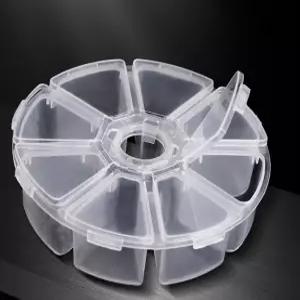 8구 약통 케이스 투명 원형 8칸 PP 알약함 보관함 휴대용 여행용 단체 대량