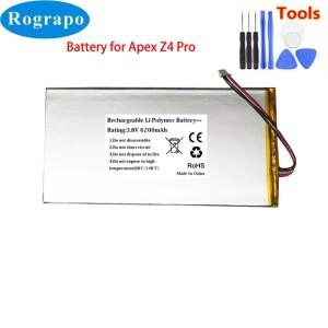 Apex Z4 Pro 태블릿 PC 누산기용 새 3.8V 6200mAh  폴리머 배터리
