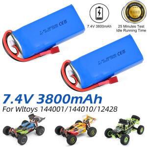 Wltoys 144001 RC 자동차 배터리 업그레이드용 2S 7.4V 3800mAh LiPo