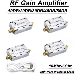 고평탄도 증폭기 RF 파워 앰프 구동 신호 라디오 FM 단파 GNSS LORA 워키토키 LNA 10Mhz-6GHz 20DB