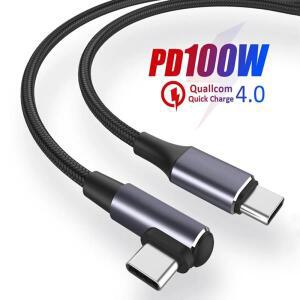 휴대폰 고속 충전 4.0 데이터 라인 직각 USB C to 타입 케이블 PD 100W