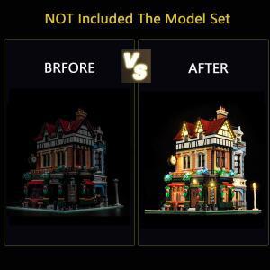 디오라마용 LED 가로등10350 튜더 코너 빌딩 블록용 LYBMTWF 조명 세트(모델 벽돌은 포함되지 않음)