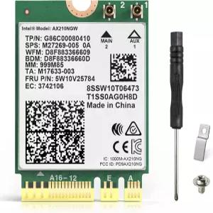 EDUP WiFi 6E AX210 NGW 무선 카드 블루투스 5.3 트라이밴드 5400Mbps 모듈 M.2/NGFF 2230 칩 MU-MIMO